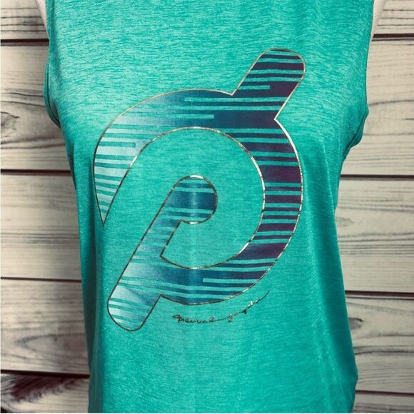 Spiritual Gangster Peloton Green Lightweight Active Muscle Tank - Picture 4 of 10